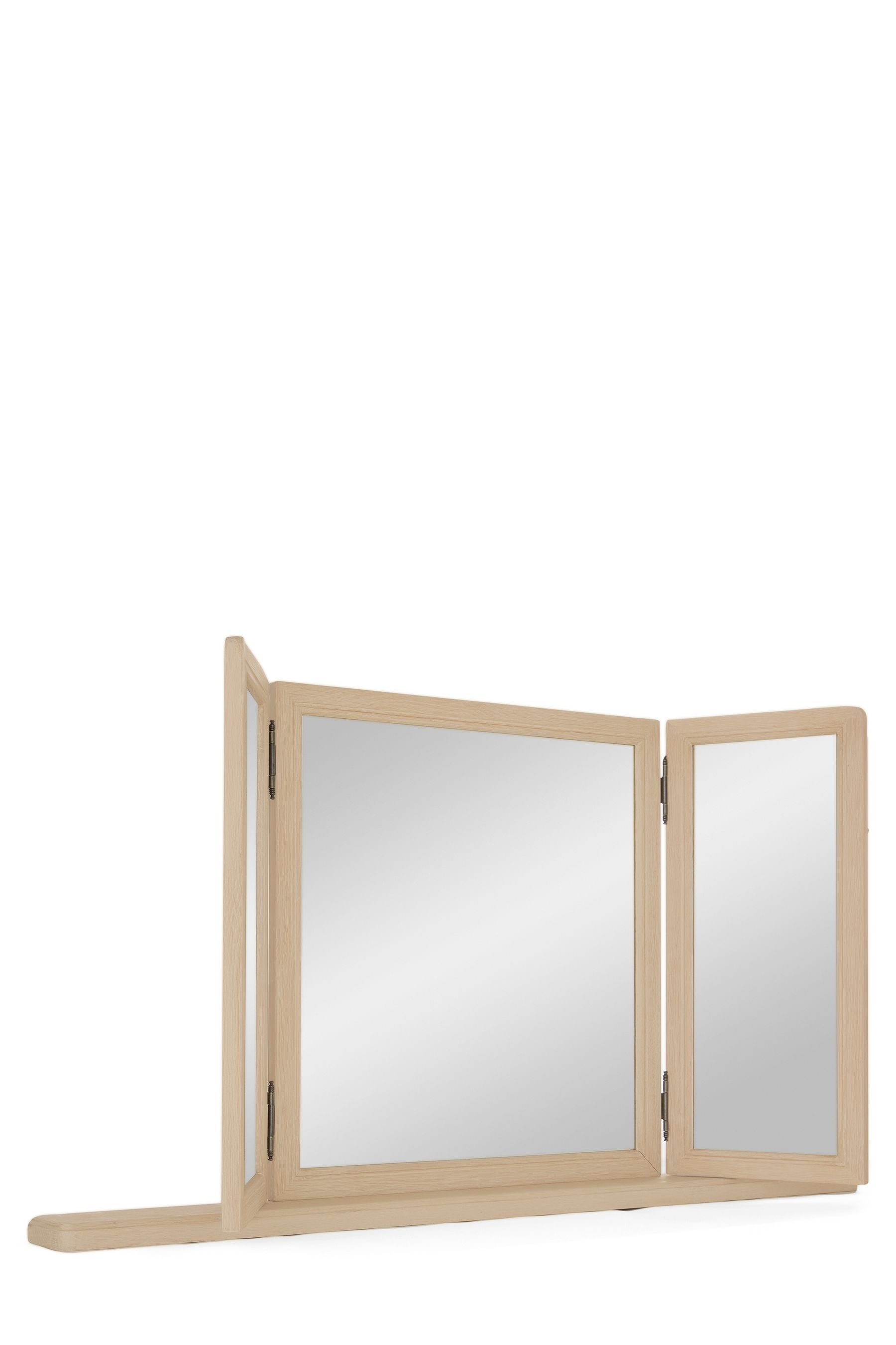 Oak free standing shop dressing table mirror