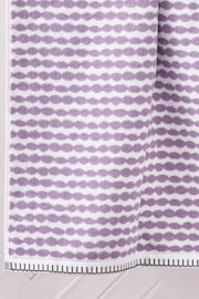 Lilac Purple Stripe Towel 100% Cotton - Image 3 of 5