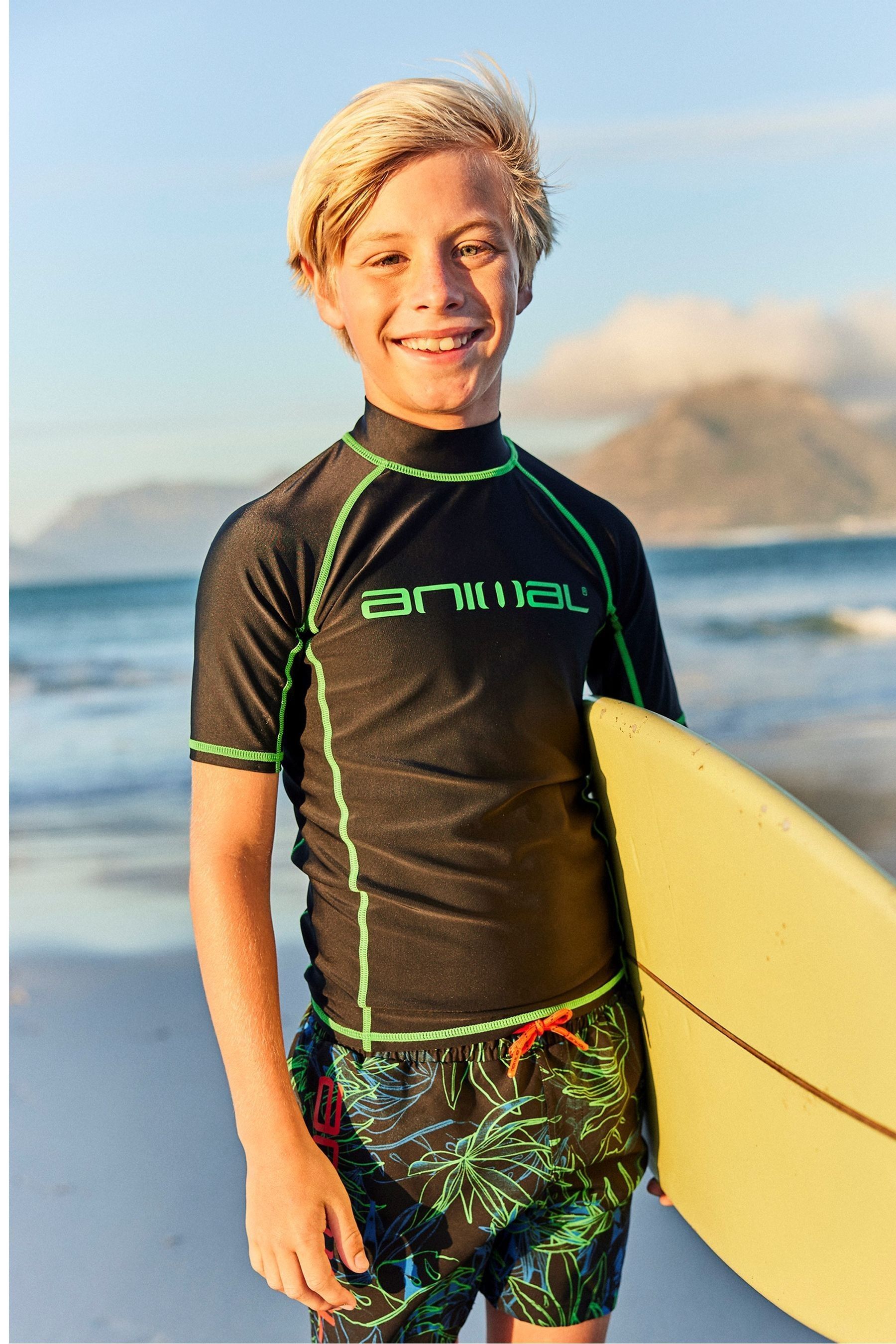 Animal Black Kids Kai Rash Vest