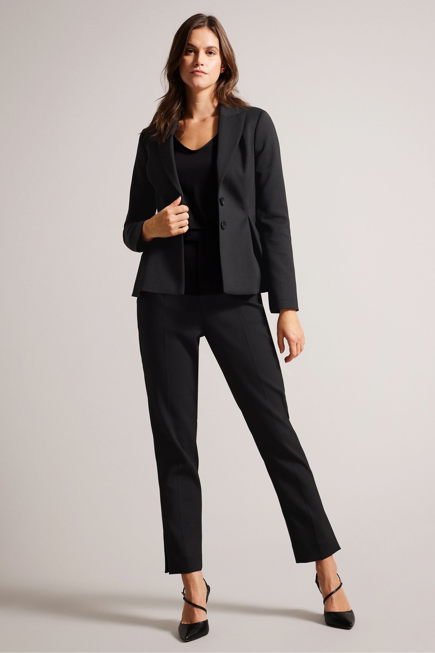 Ted baker peplum leather jacket new arrivals