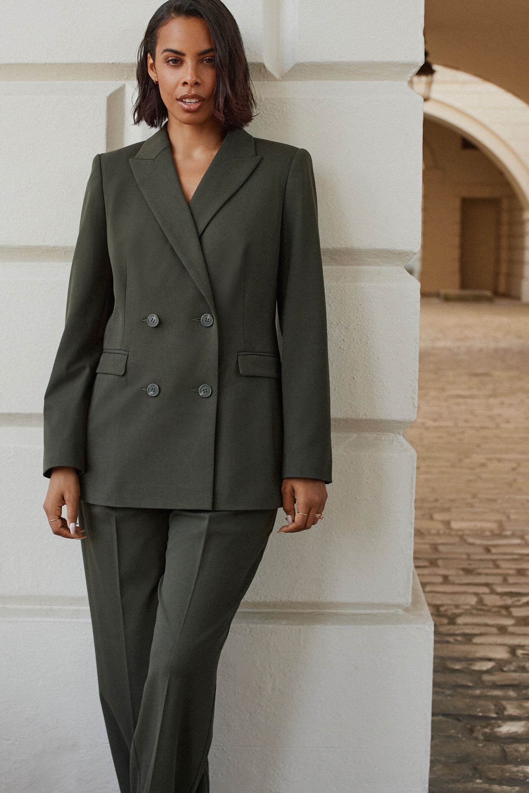 Buy Dark Green Rochelle Humes Tailored Double Breasted Blazer from Next Luxembourg