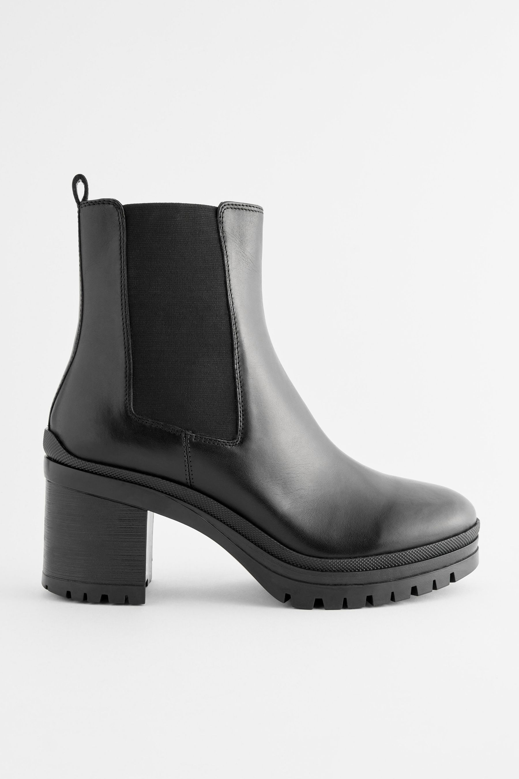 Chunky cleated heel chelsea boots hotsell