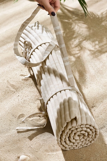Natural Stripe Beach Mat