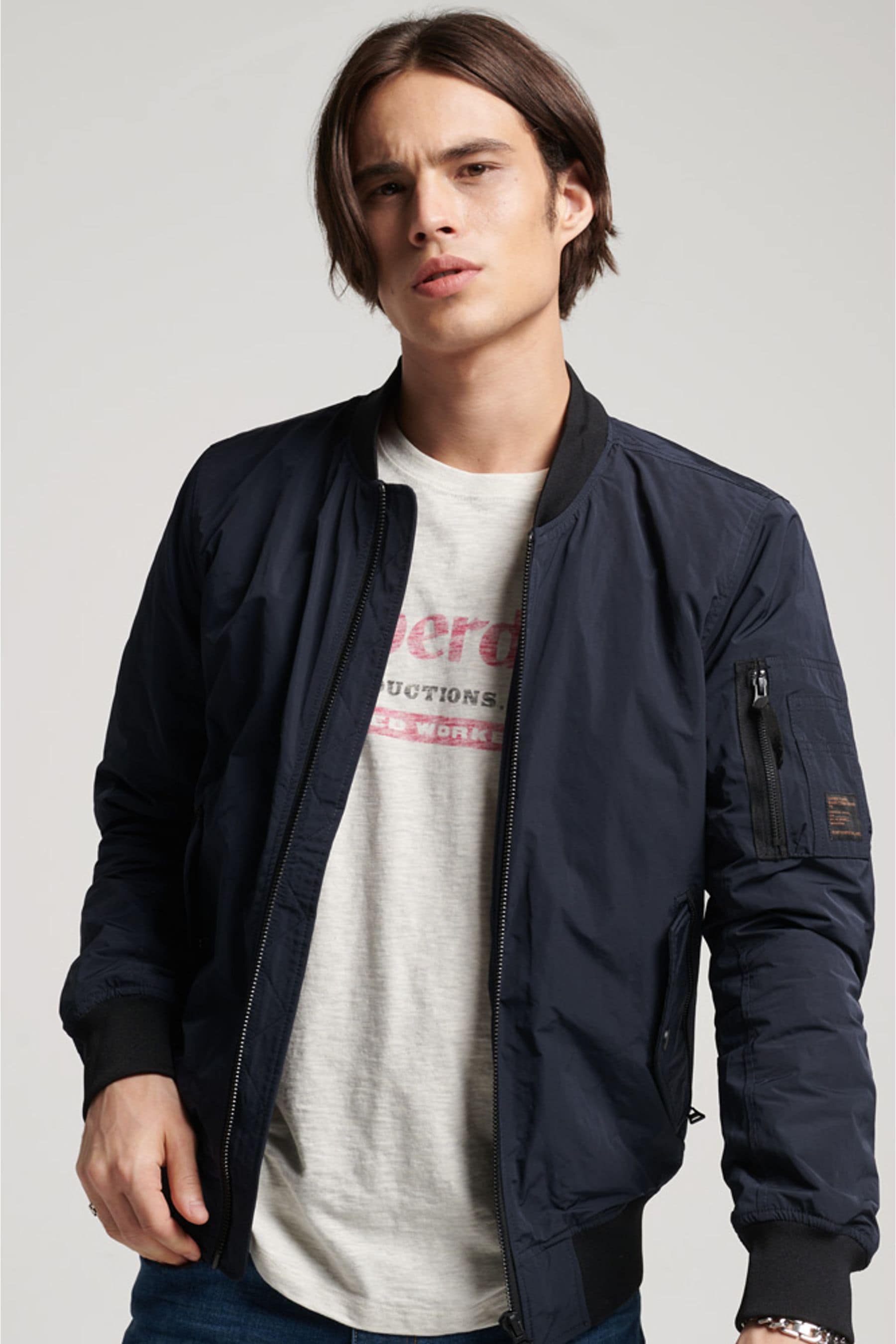 Buy Superdry Orange Military Flight Bomber Jacket from Next Austria