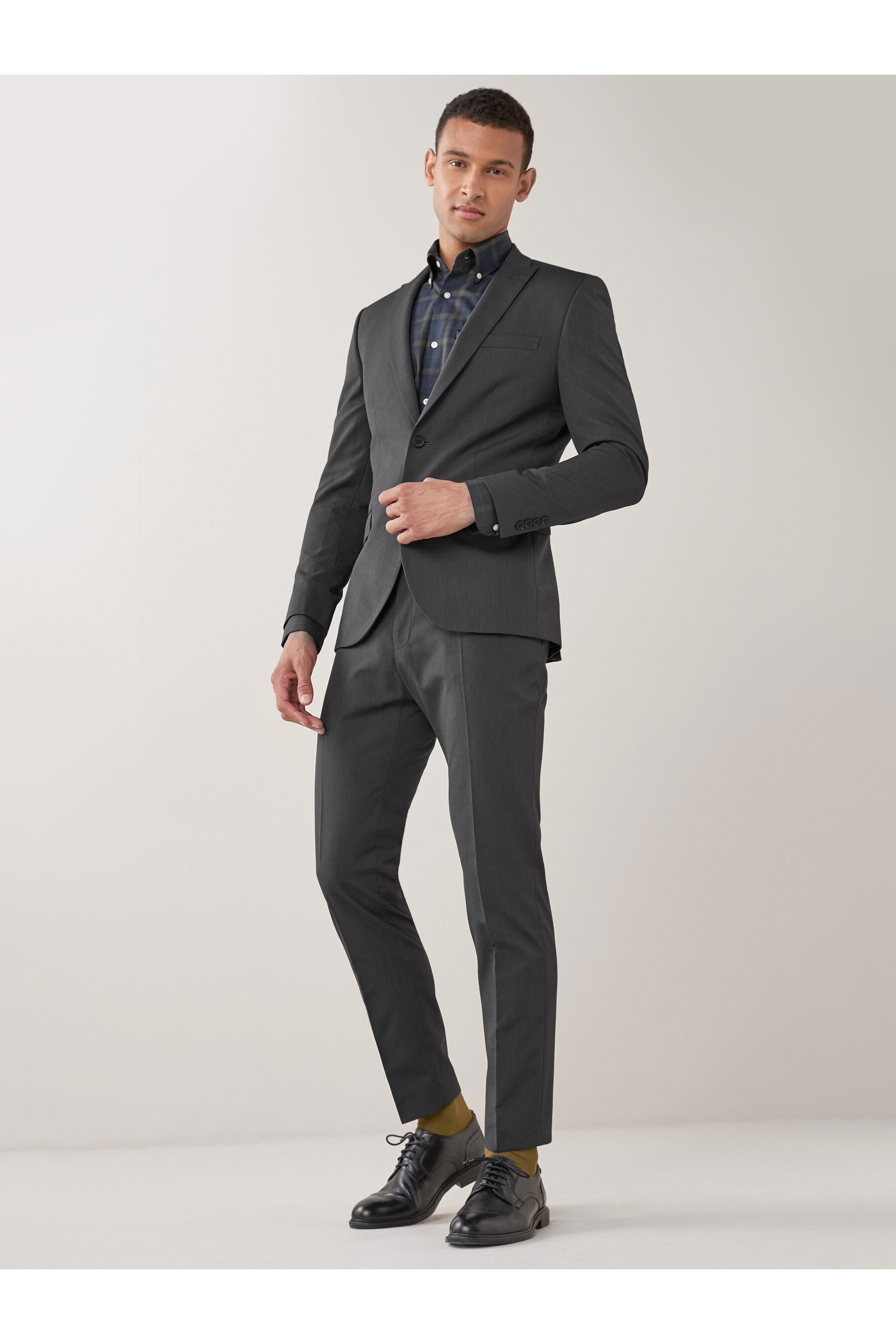 Buy Charcoal Grey Skinny Two Button Suit Jacket from the Next UK