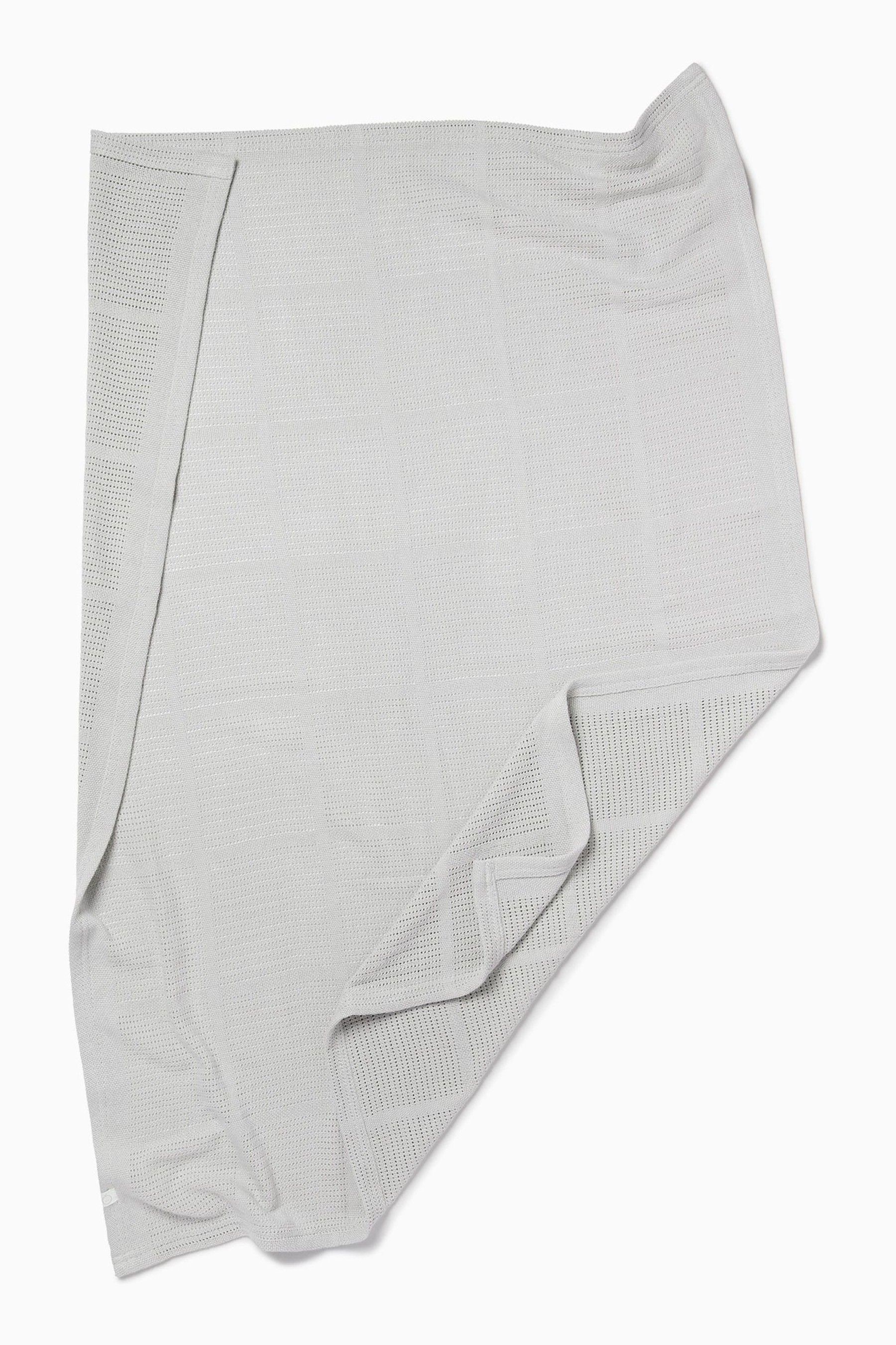 Buy MORI Grey Soft Cotton Bamboo Cellular Baby Blanket from Next Luxembourg
