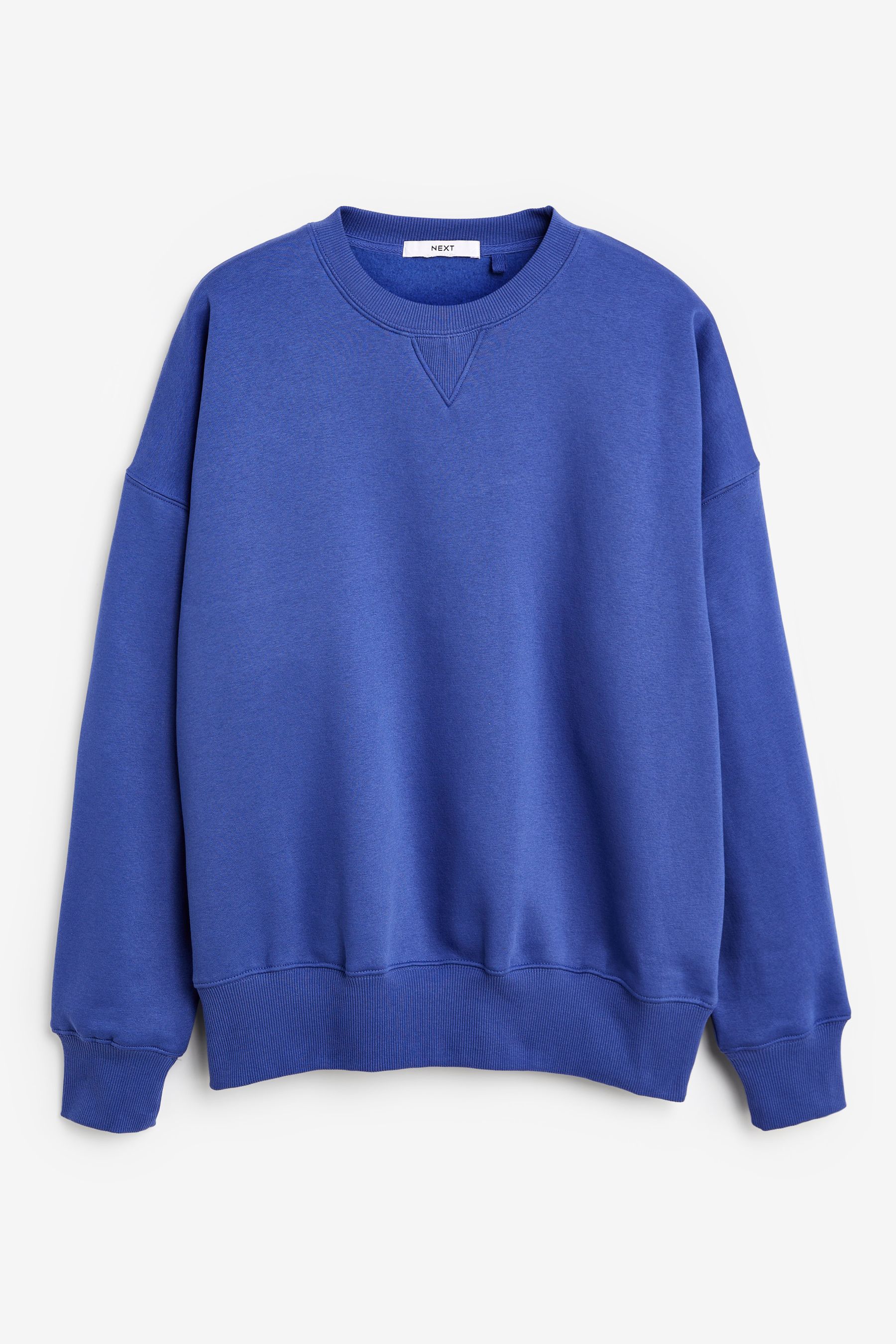 Longline crew neck sweatshirt on sale