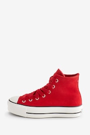 Converse Red Platform Lift Trainers - Image 2 of 9