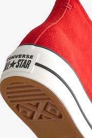 Converse Red Platform Lift Trainers - Image 8 of 9