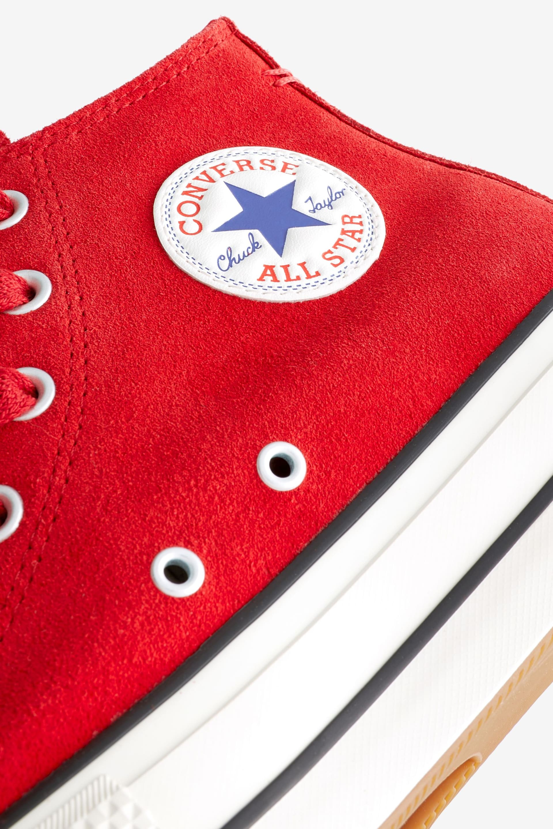 Converse Red Platform Lift Trainers - Image 9 of 9
