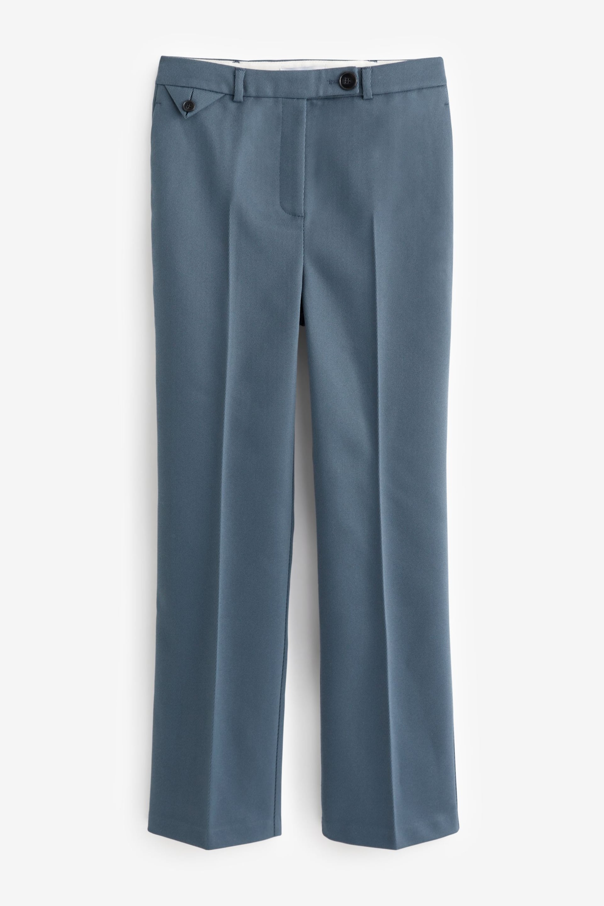 Blue Tailored Twill Straight Leg Trousers - Image 6 of 7