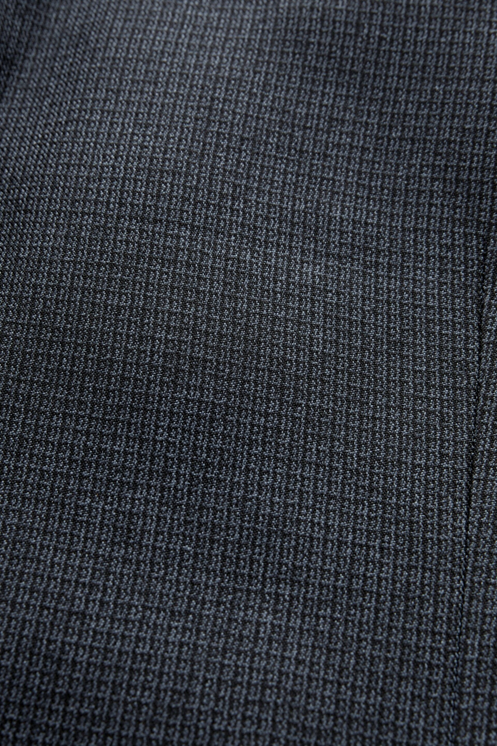 Navy Blue Trimmed Textured Suit Jacket - Image 12 of 12