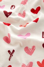 Pink Heart Short Sleeve Cotton Pyjama Sets 2 Pack - Image 5 of 13