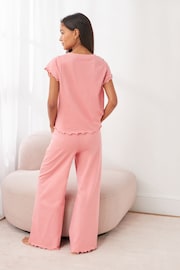 Pink Heart Short Sleeve Cotton Pyjama Sets 2 Pack - Image 7 of 13