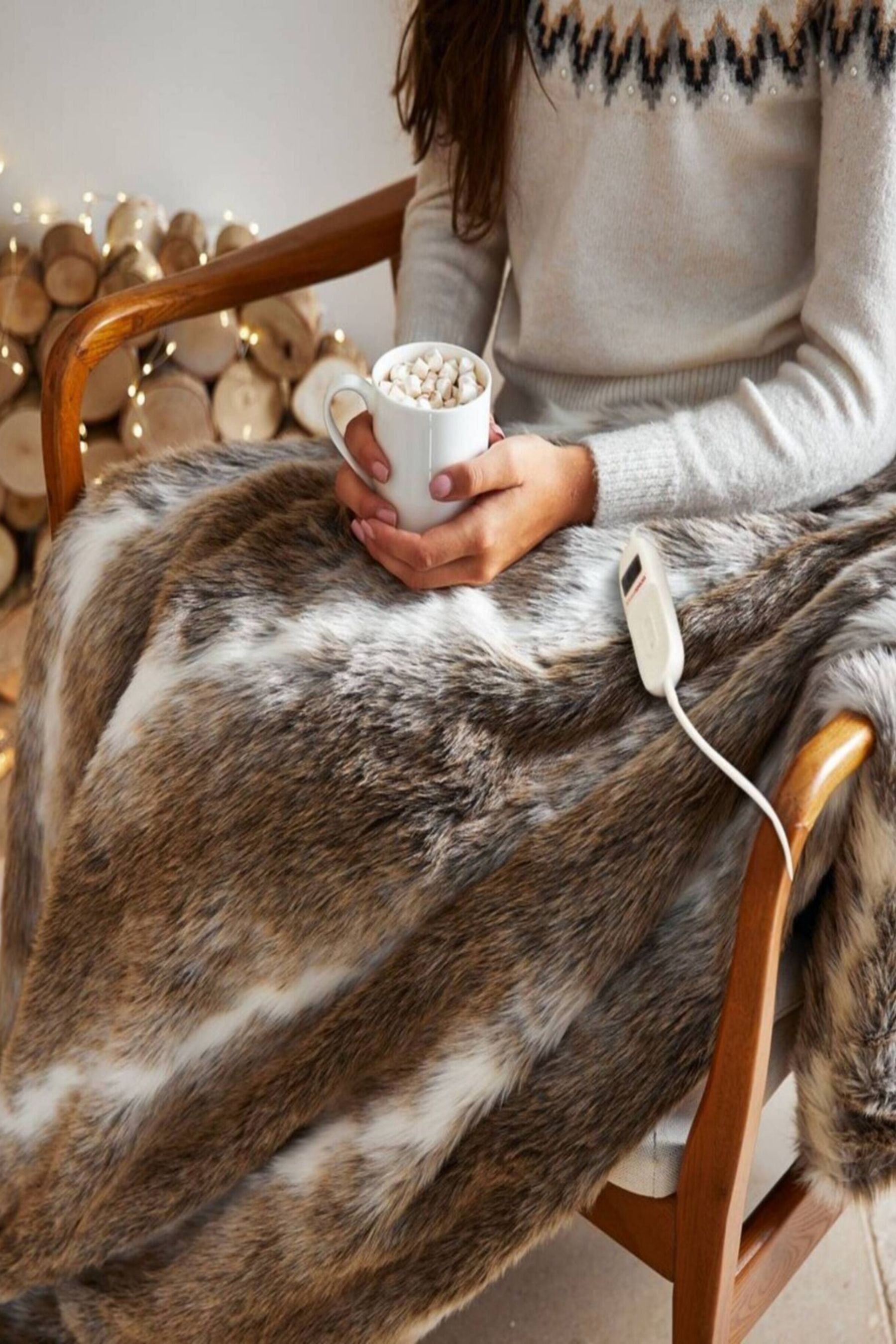 Buy Lakeland Mink Brown Faux Fur Heated Throw from the Next UK online shop