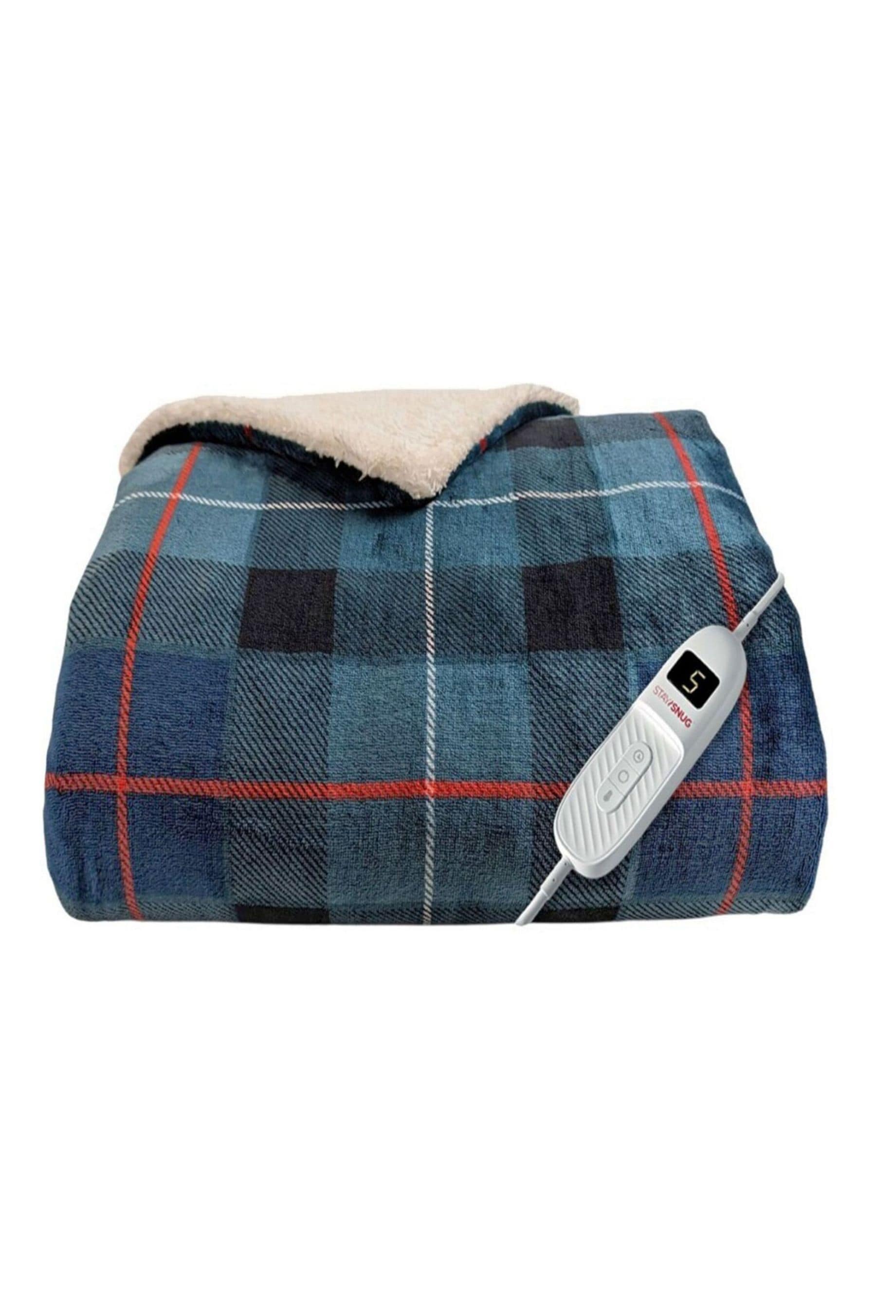 Buy Lakeland Tartan Check Sherpa Heated Throw from the Next UK