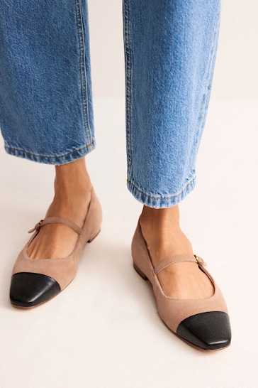 Boden Brown Mary Jane Flats