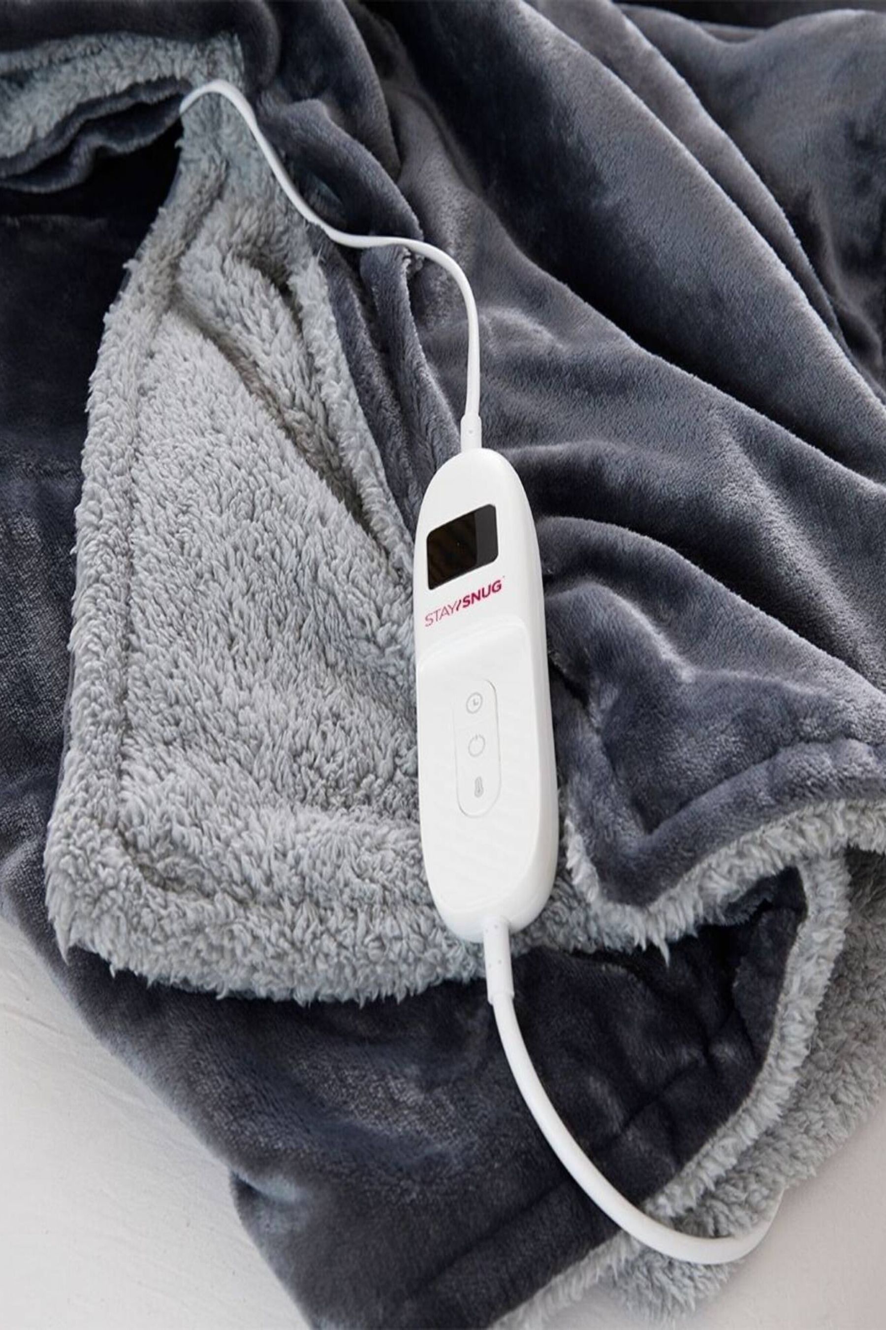 Buy Lakeland Charcoal Grey Sherpa XL Heated Throw from the Next UK online shop