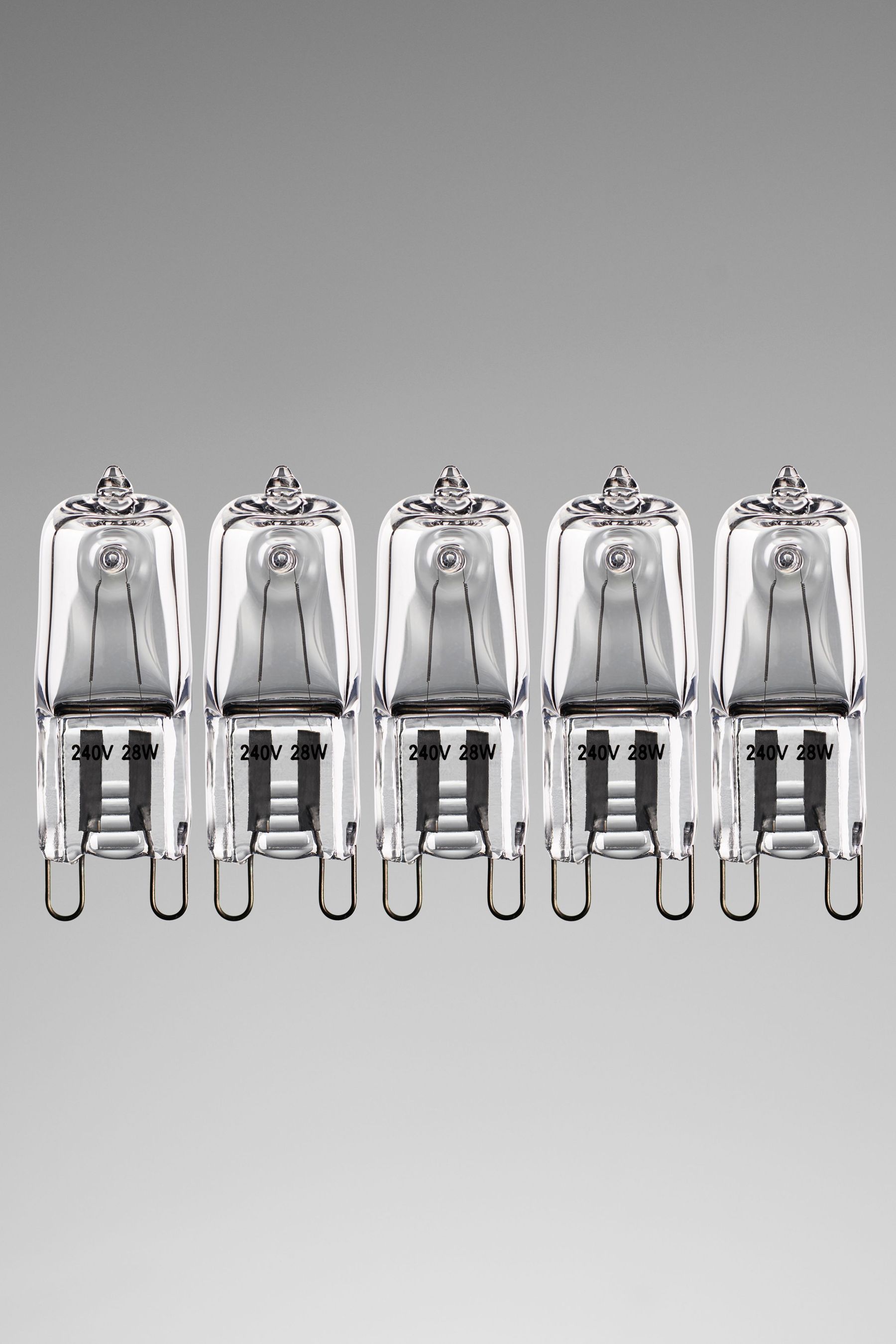 5 Pack 28W G9 Halogen Dimmable Light Bulbs