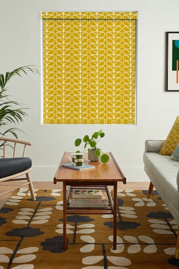 Orla Kiely Yellow Linear Stem Made to Measure Roller Blinds