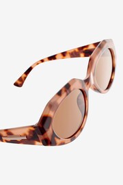 Tortoiseshell Brown Polarised Slim Cat Eye Sunglasses - Image 5 of 6