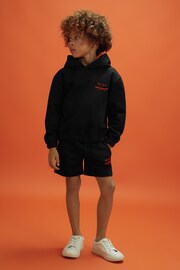 Reiss x McLaren F1 Team Black Teen McLaren F1 Cotton Drawstring Shorts - Image 2 of 7