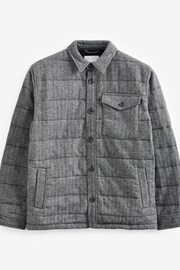 Grey Cotton Quilted Shacket - Image 7 of 11