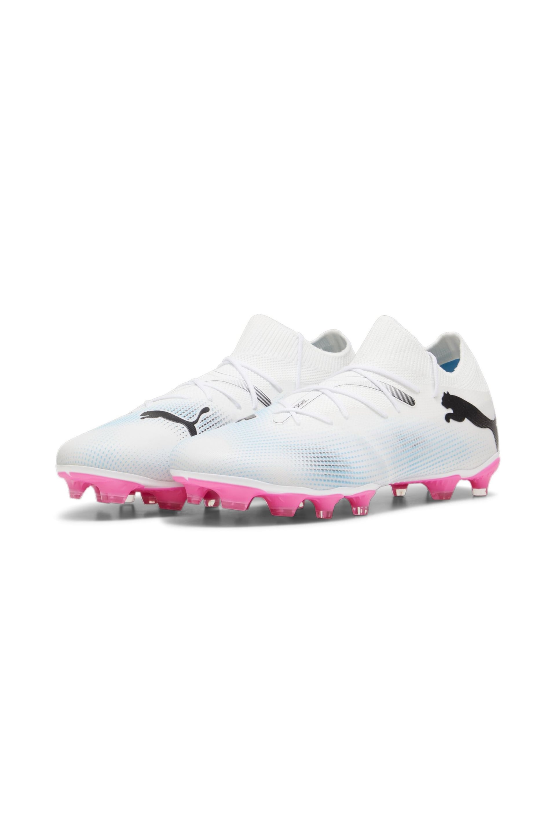 Puma White Future Match 7 Firmground Football Boots - Image 2 of 6