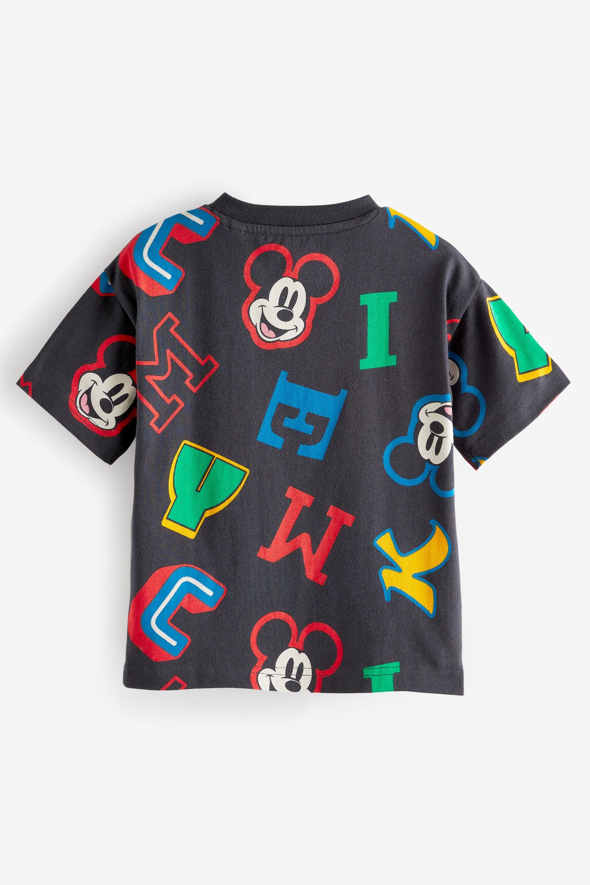 Grey Mickey Printed Short Sleeve T-Shirt (3mths-8yrs) - Image 2 of 4