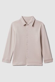 Reiss Stone Hendon Teen Cotton Button-Through Shirt - Image 1 of 6