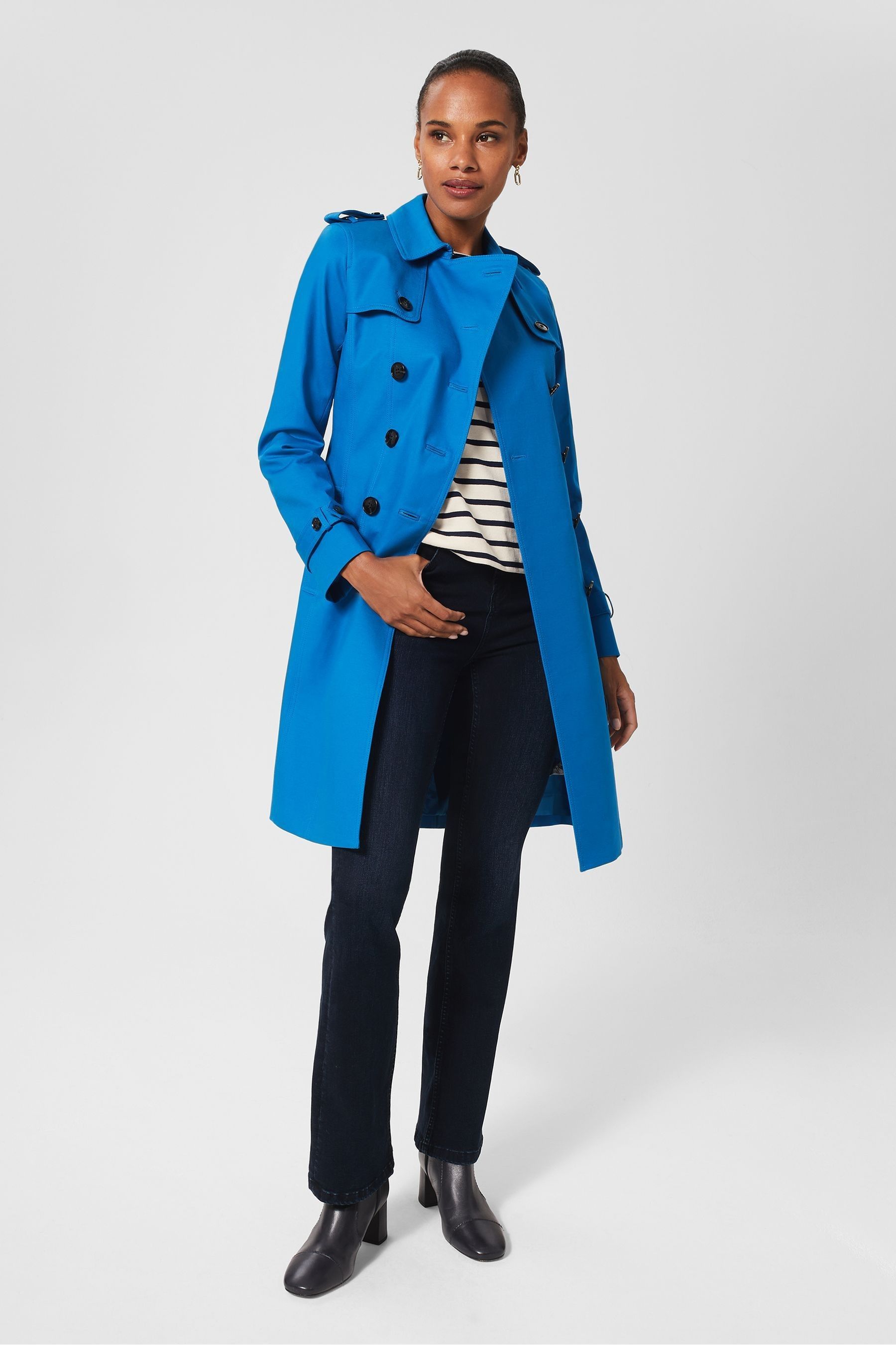 Buy Hobbs Blue Saskia Trench Jacket from Next Ireland