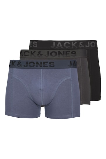 JACK & JONES Light Black Logo Boxers 3 Pack
