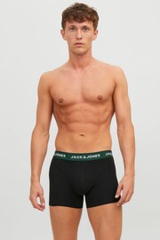 JACK & JONES Navy Black Logo Boxers 3 Pack - Image 3 of 6