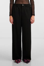 PIECES Black High Waisted Wide Leg Girl Trousers - Image 1 of 6