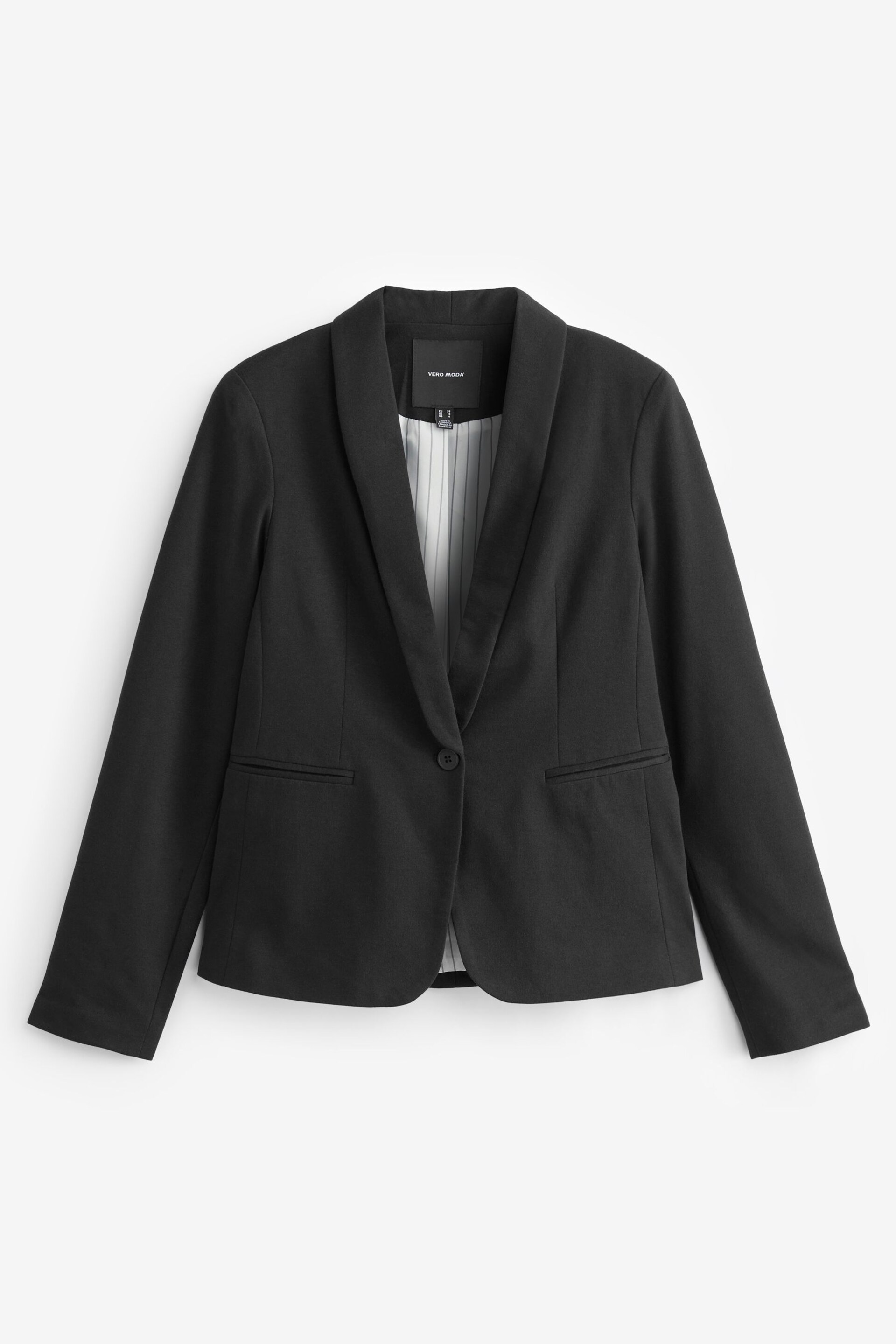 VERO MODA Black 3/4 Rolled Sleeve Smart Blazer - Image 5 of 5