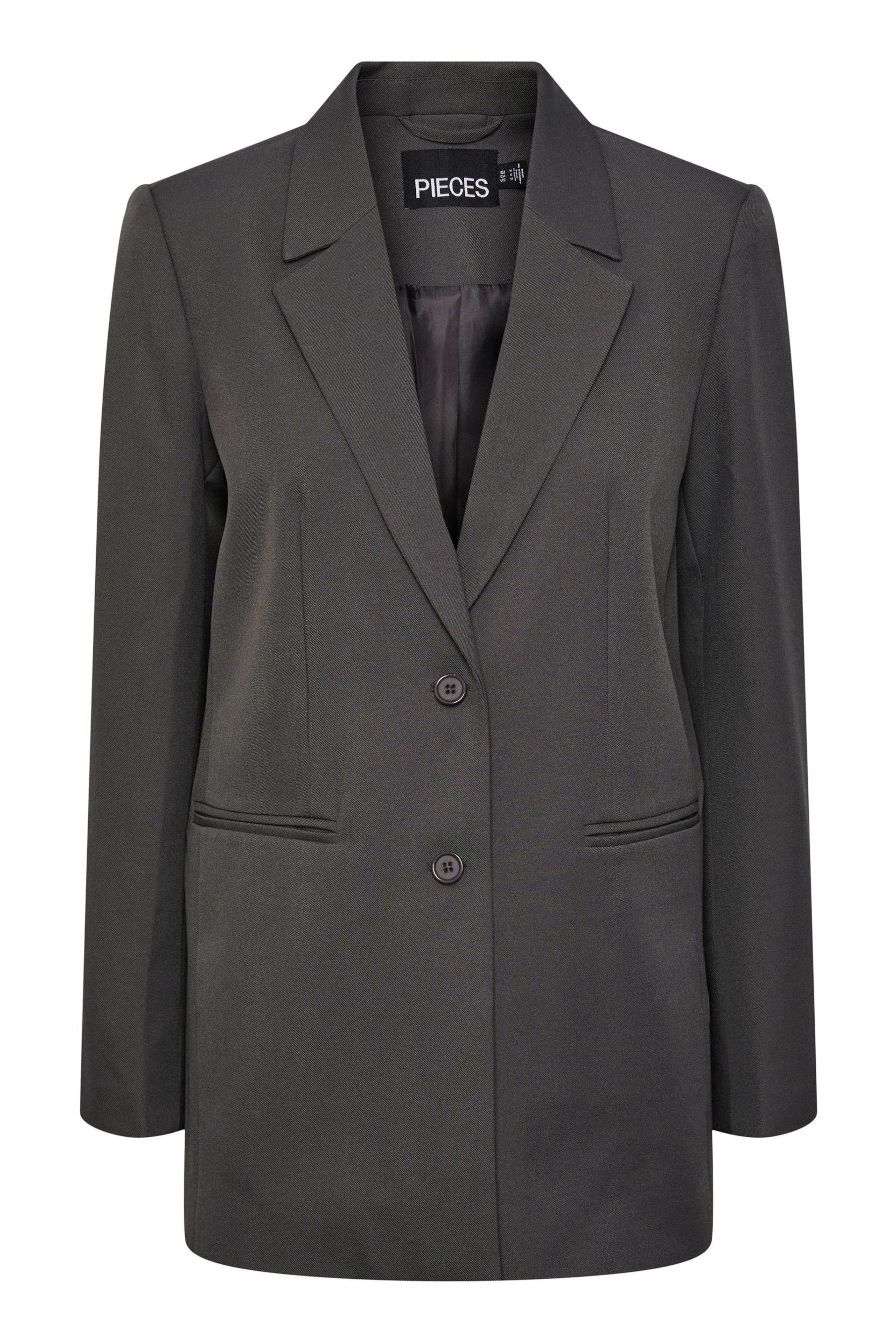 PIECES Grey Relaxed Fit Tailored Blazer - Image 5 of 6