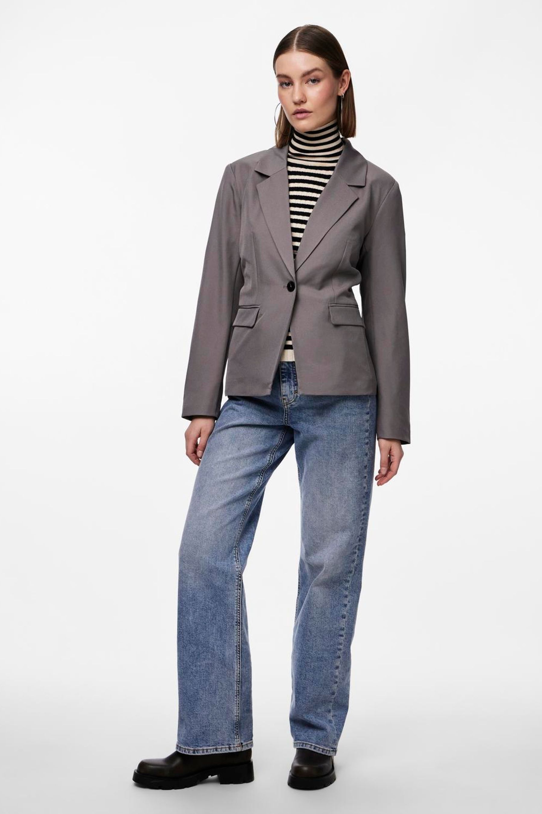 Buy PIECES Grey Slim Fit Blazer from Next Ireland