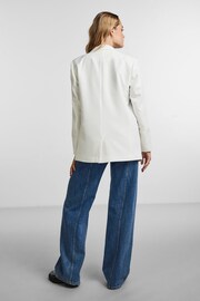 PIECES White Relaxed Fit Blazer - Image 2 of 6