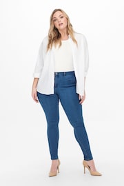 ONLY Curve Light Blue Push Up Sculpting Skinny Jeans - Image 4 of 8