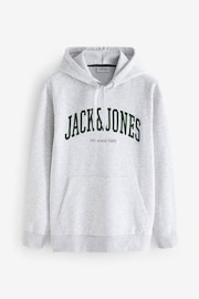JACK & JONES Grey Logo Hoodie - Image 7 of 7