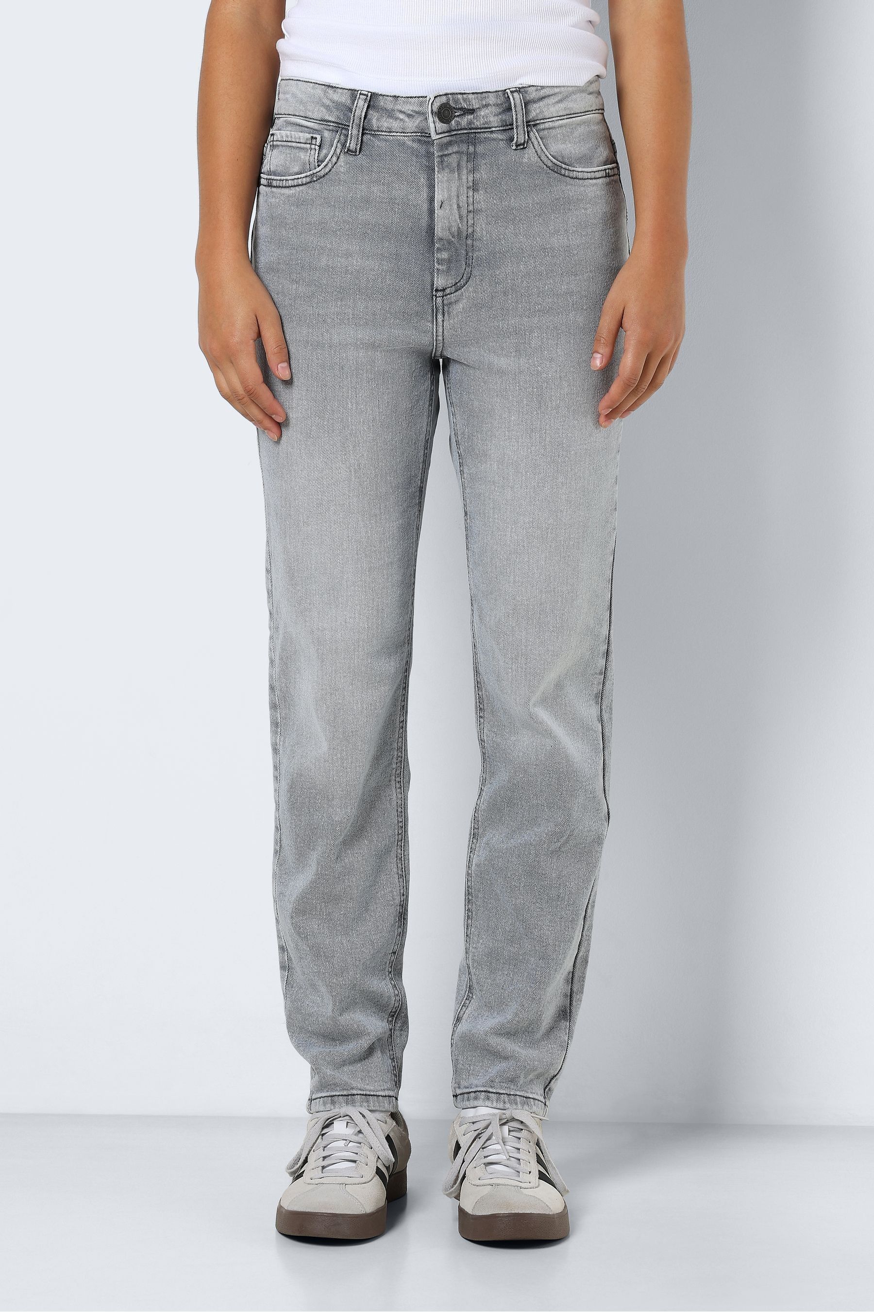 NOISY MAY Grey High Waisted Mom Jeans