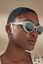 Mint Green Polarized Soft Cateye Sunglasses - Image 2 of 6