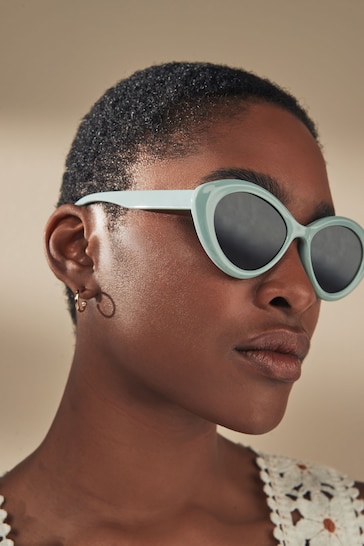 Mint Green Polarized Soft Cateye Sunglasses