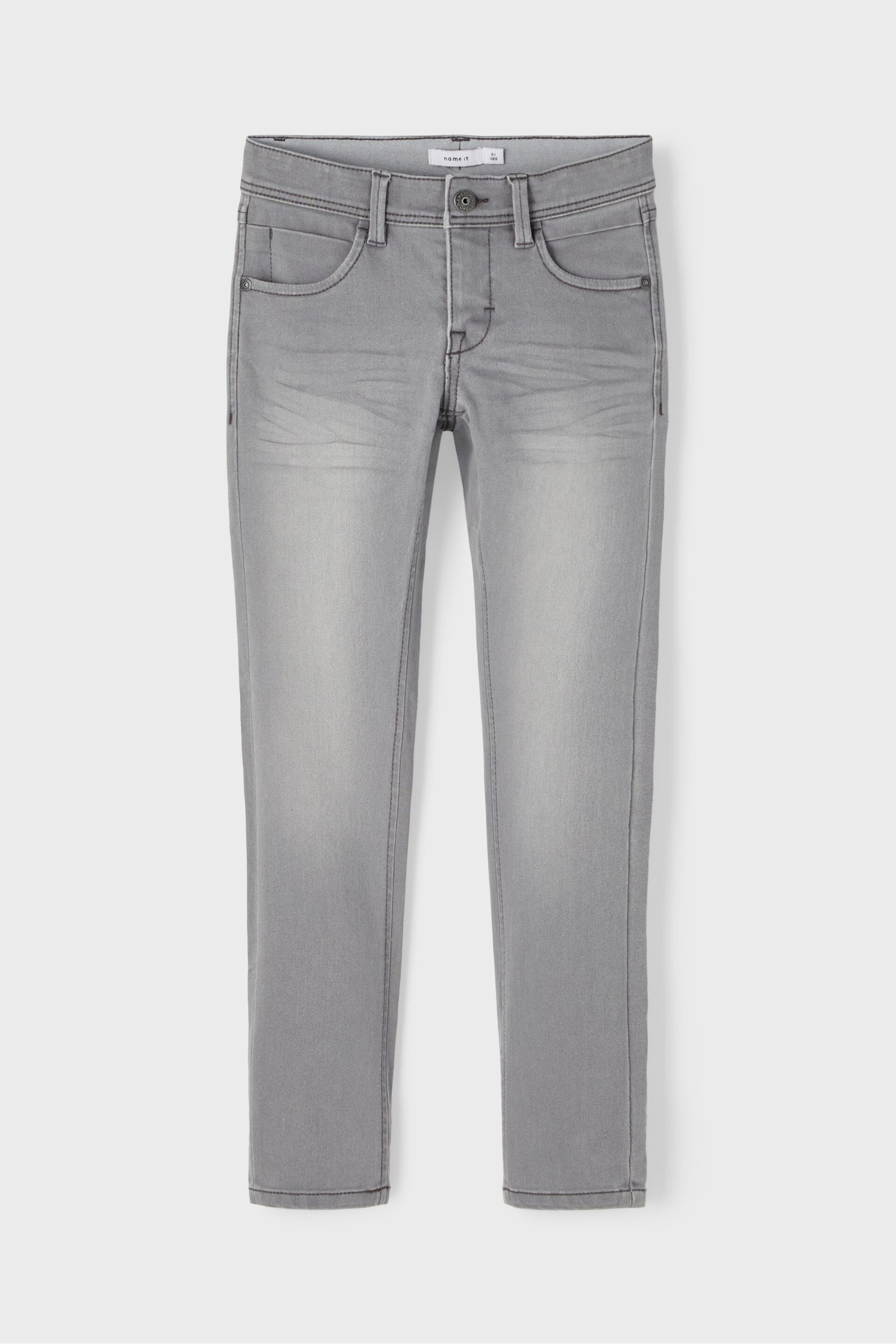 Name It Grey Boys Slim Fit Jeans - Image 3 of 6