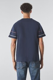 Pretty Green Navy Tilby Tipped T-Shirt - Image 3 of 4