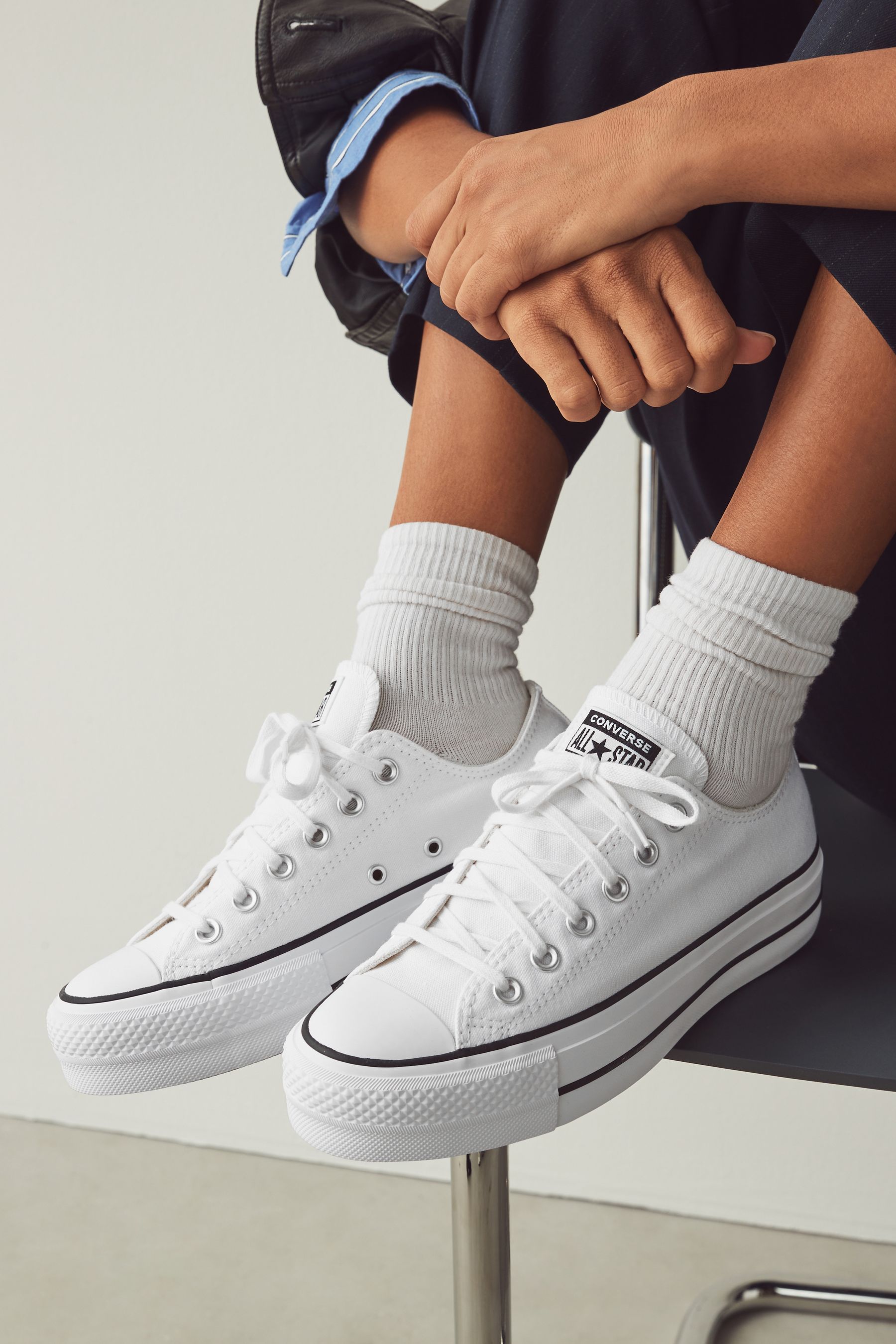 Converse white on feet new arrivals