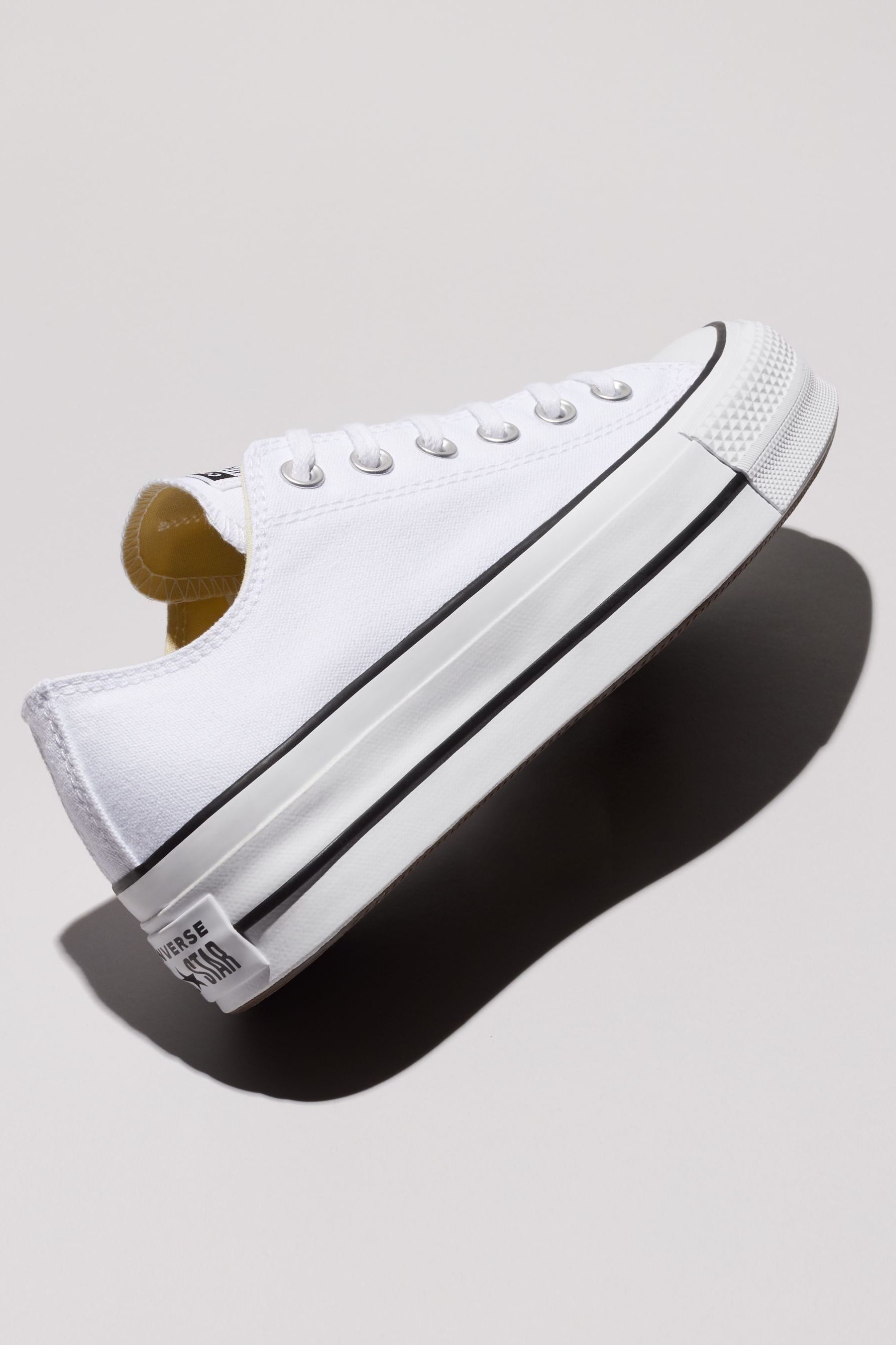 Converse white ox lift platform patent trainers discount