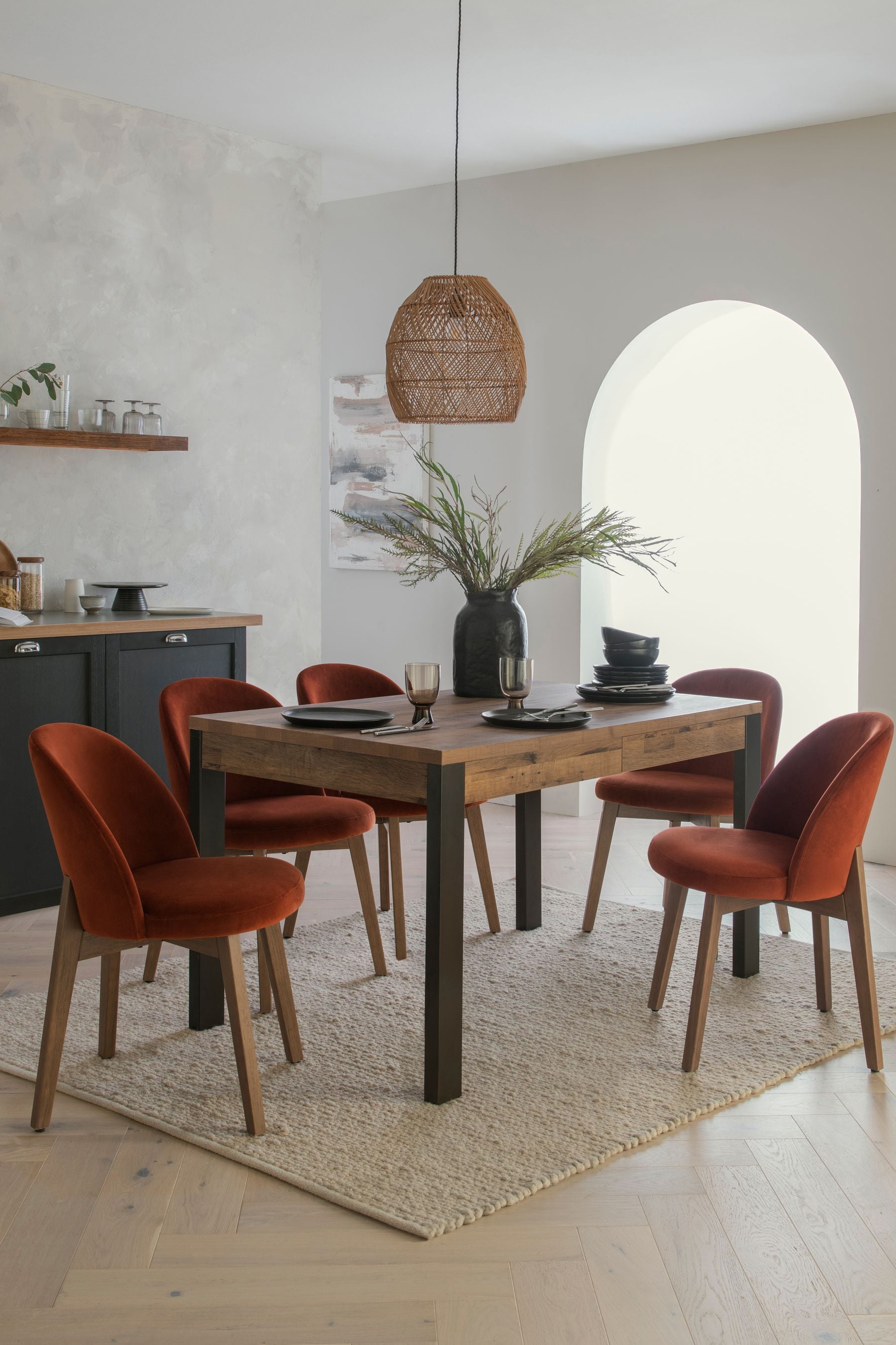 Buy Dark Bronx Oak Effect Dining Table from the Next UK online shop