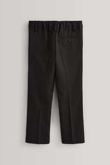 Black Regular Waist School Pleat Front Trousers (3-17yrs)