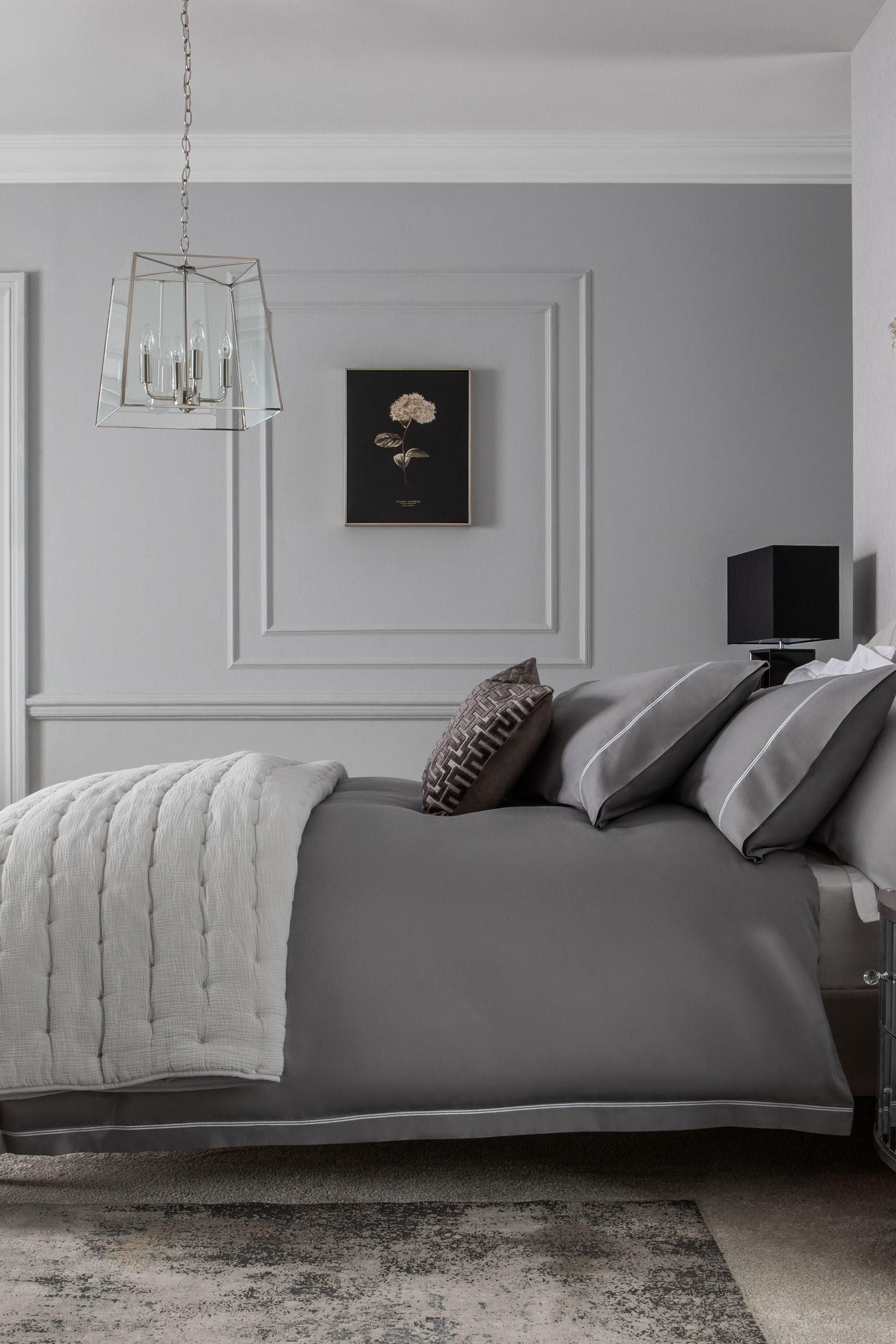 Buy Grey Collection Luxe 600 Thread Count 100 Cotton Sateen Luxury Duvet Cover And Pillowcase Set from the Next UK online shop